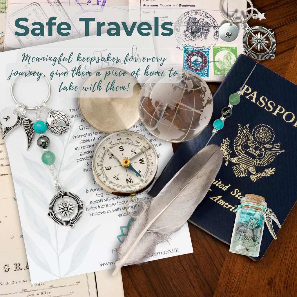Safe Travels Crystal Bracelet | Adjustable Gemstone Travel Gift
