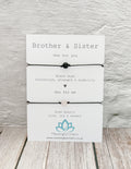 Brother and Sister Matching Crystal Cord Bracelet Set | Sibling Gift