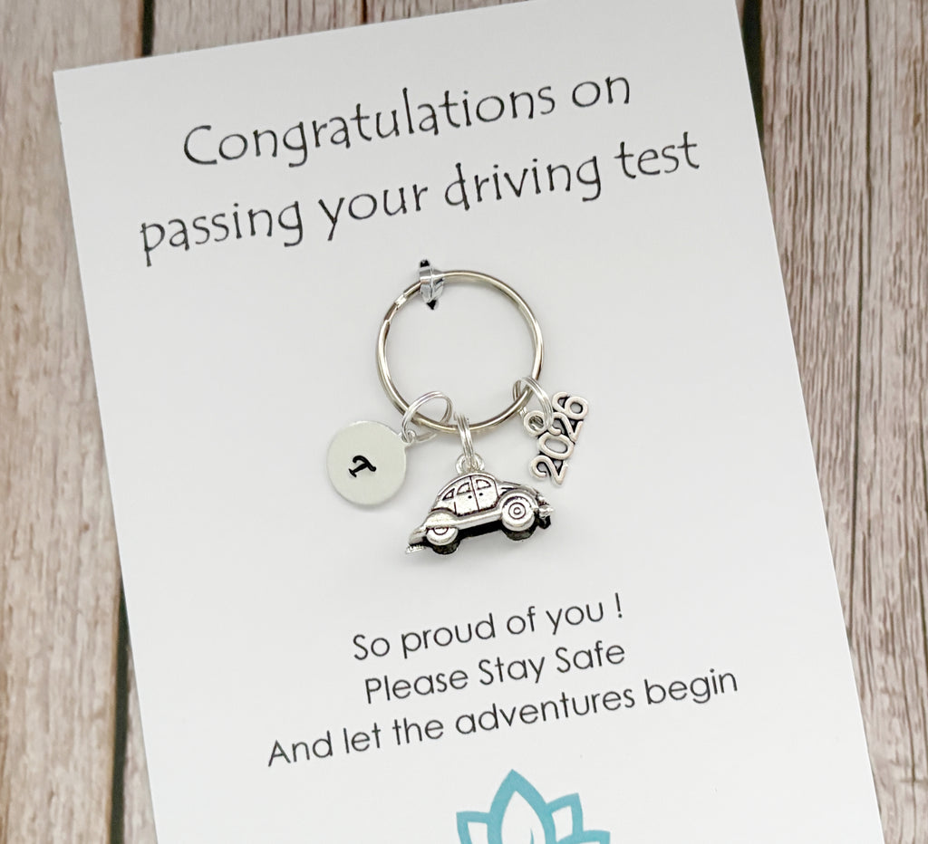Personalised Passed Driving Test Keyring for Congratulations New Driver Gifts