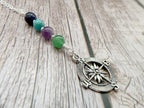 Safe Travels Rear View Car Mirror Charm Travelling Gift with Compass