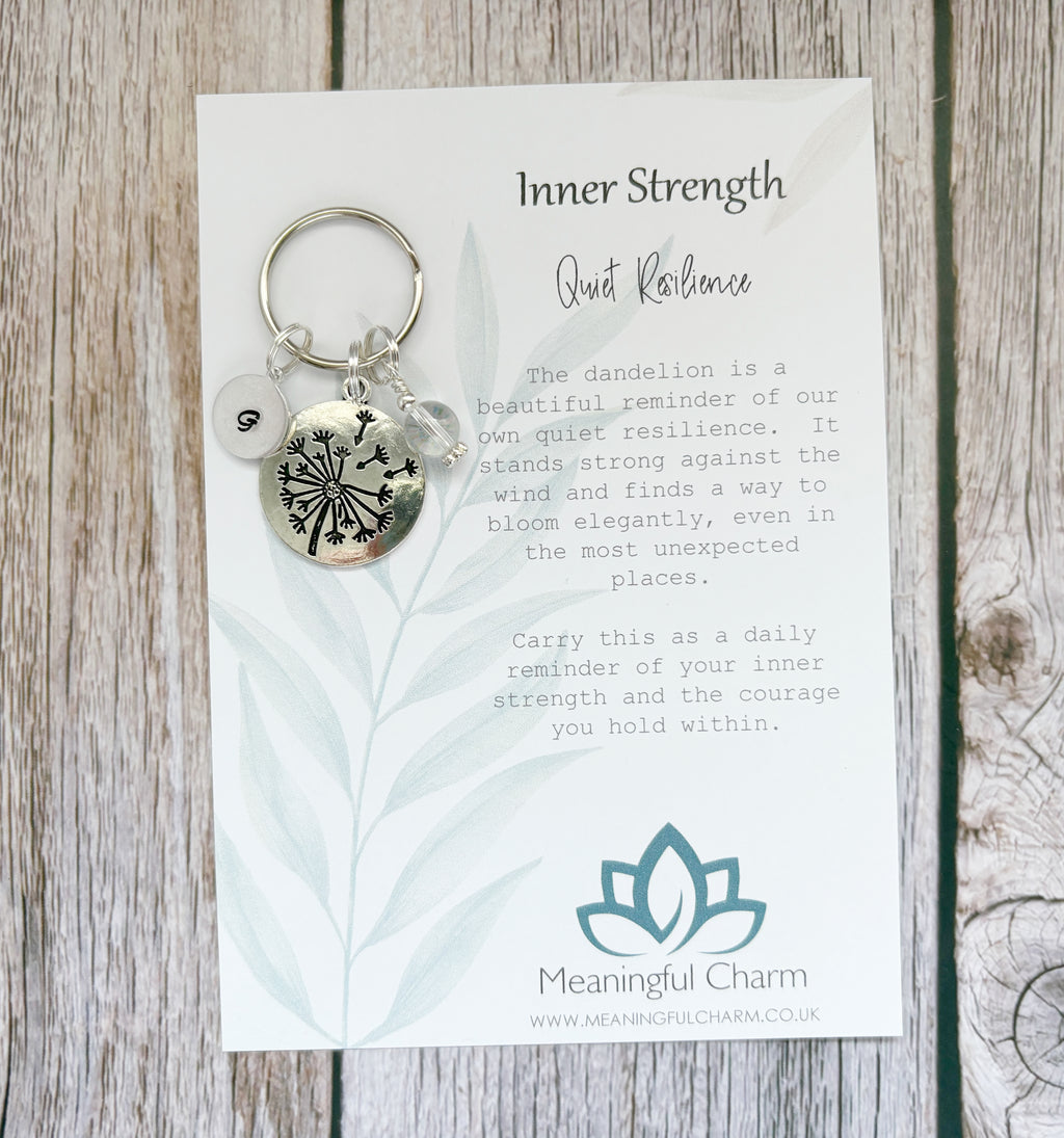Personalised Dandelion Keyring | Inner Strength | Strength Within