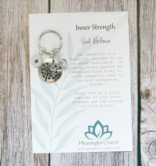 Personalised Dandelion Keyring | New Beginnings | Strength Within