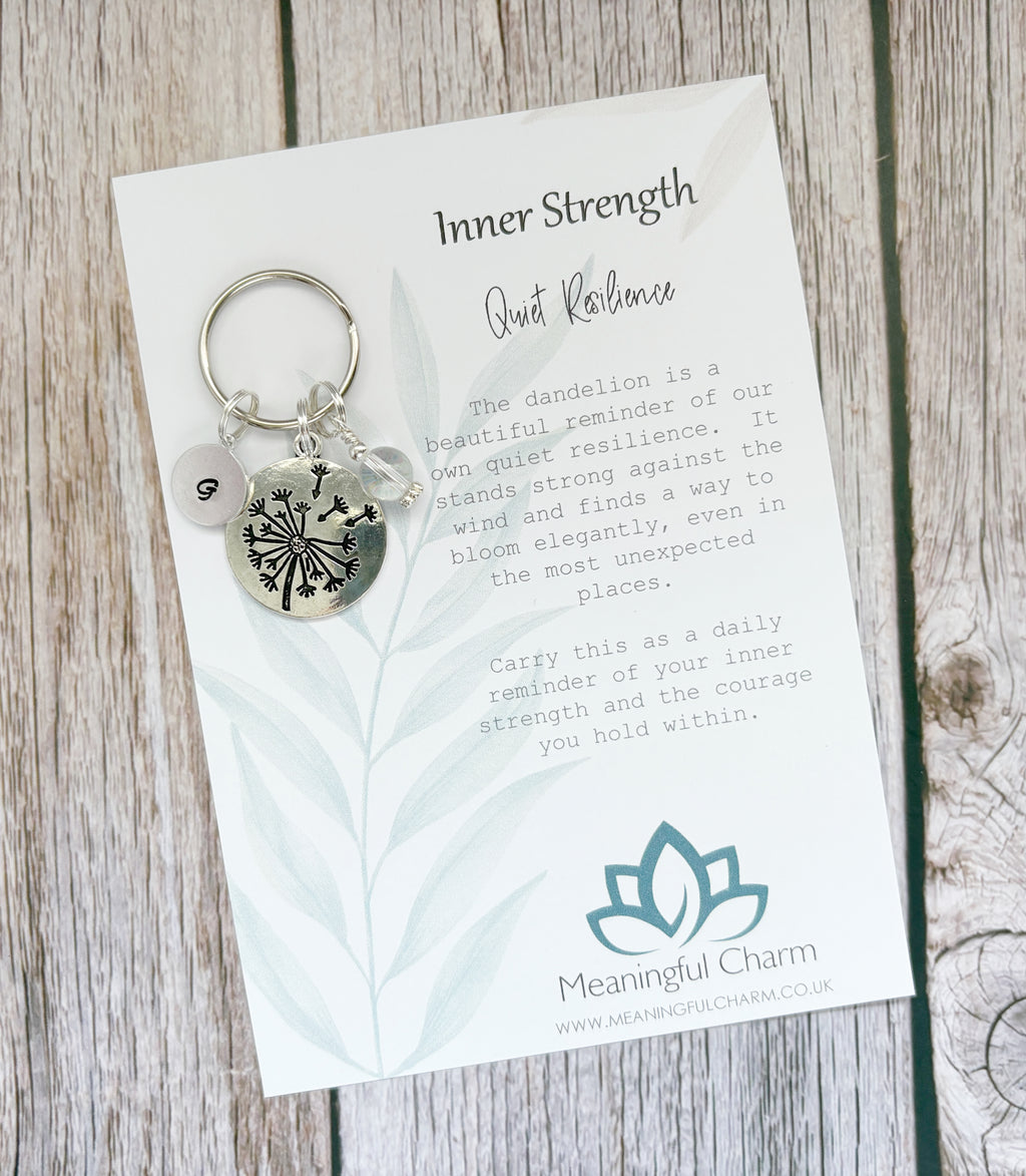 Personalised Dandelion Keyring | Inner Strength | Strength Within