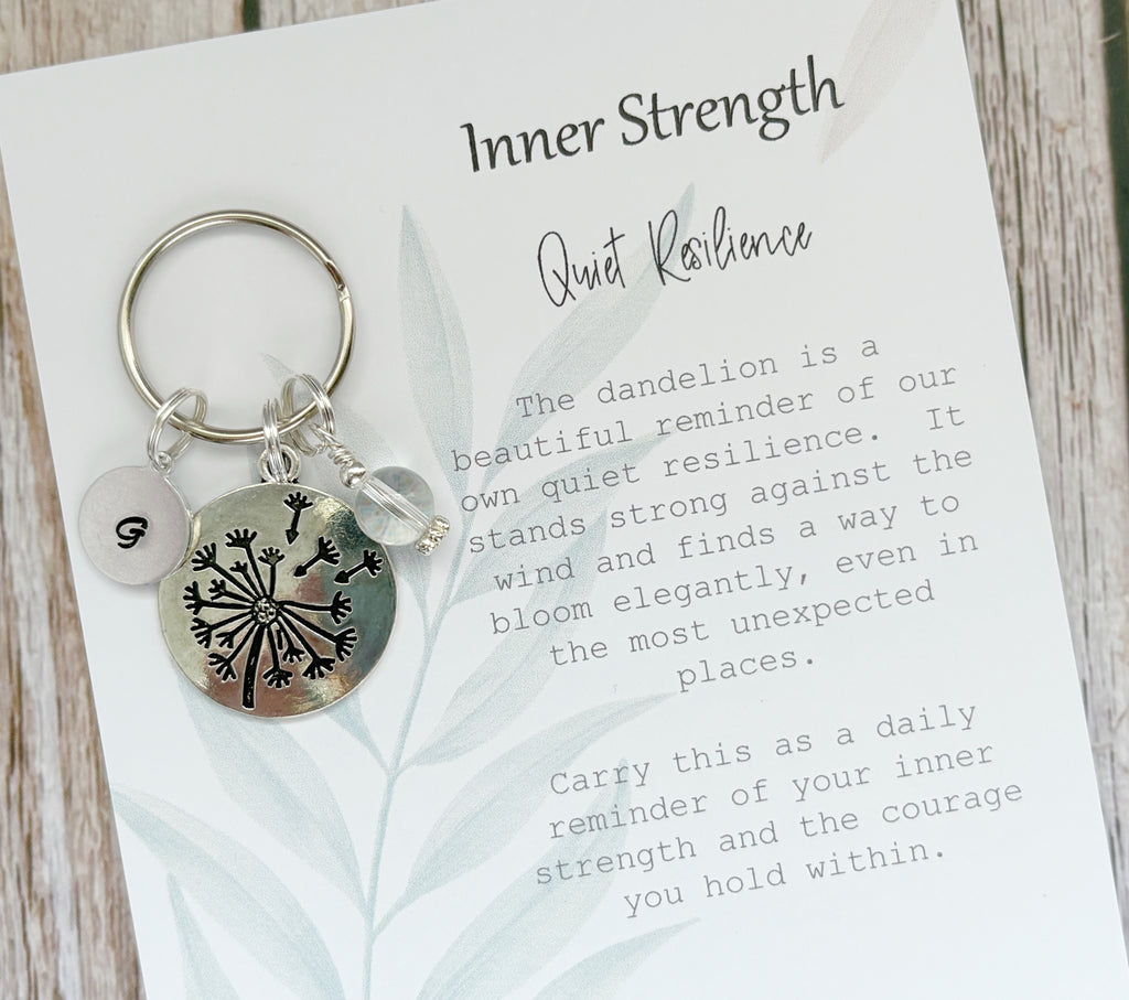 Personalised Dandelion Keyring | Inner Strength | Strength Within