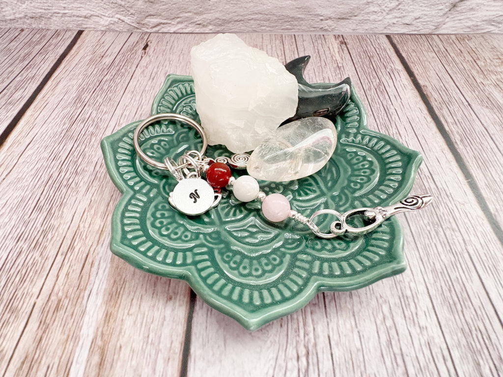 Personalised Devine Feminine Charm Keyring for Expecting Mothers and new mum gifts
