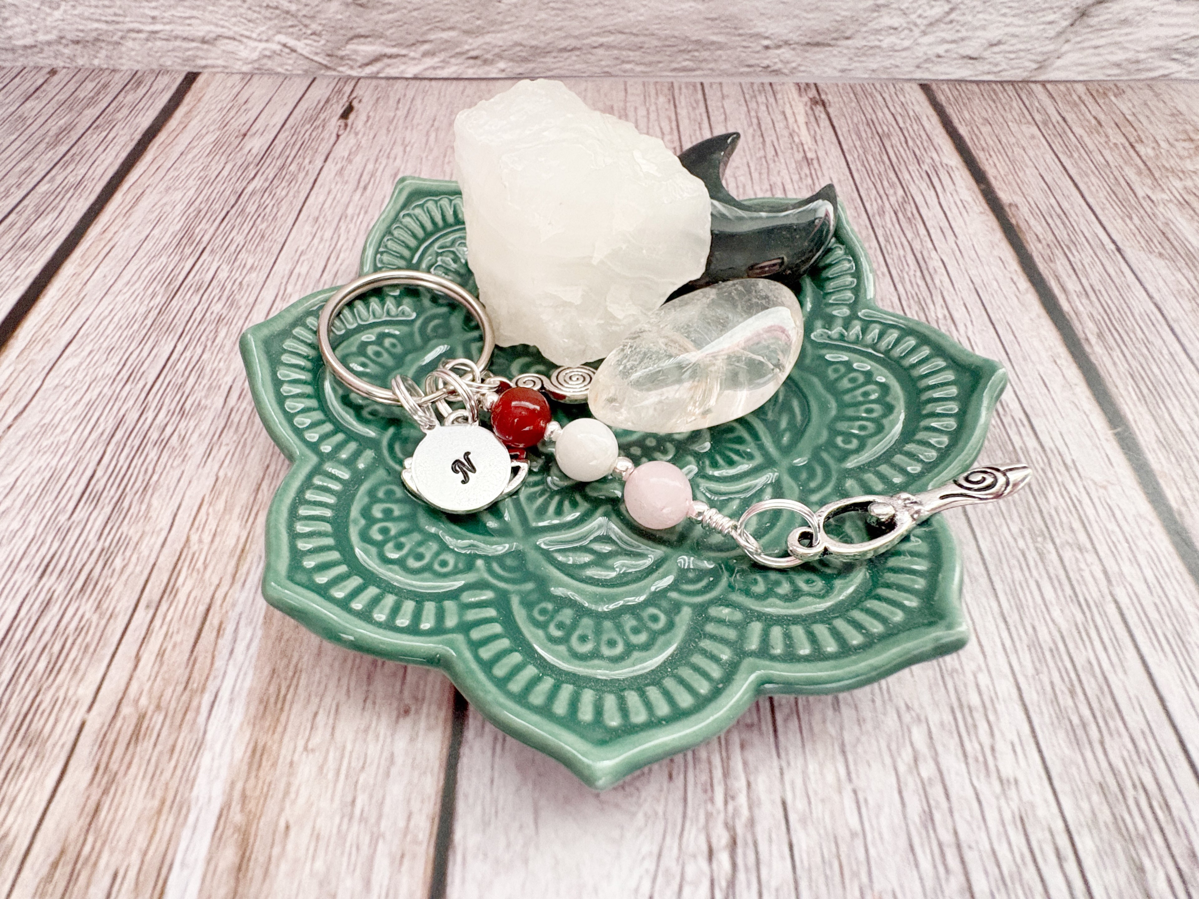 Personalised Devine Feminine Charm Keyring for Expecting Mothers and new mum gifts