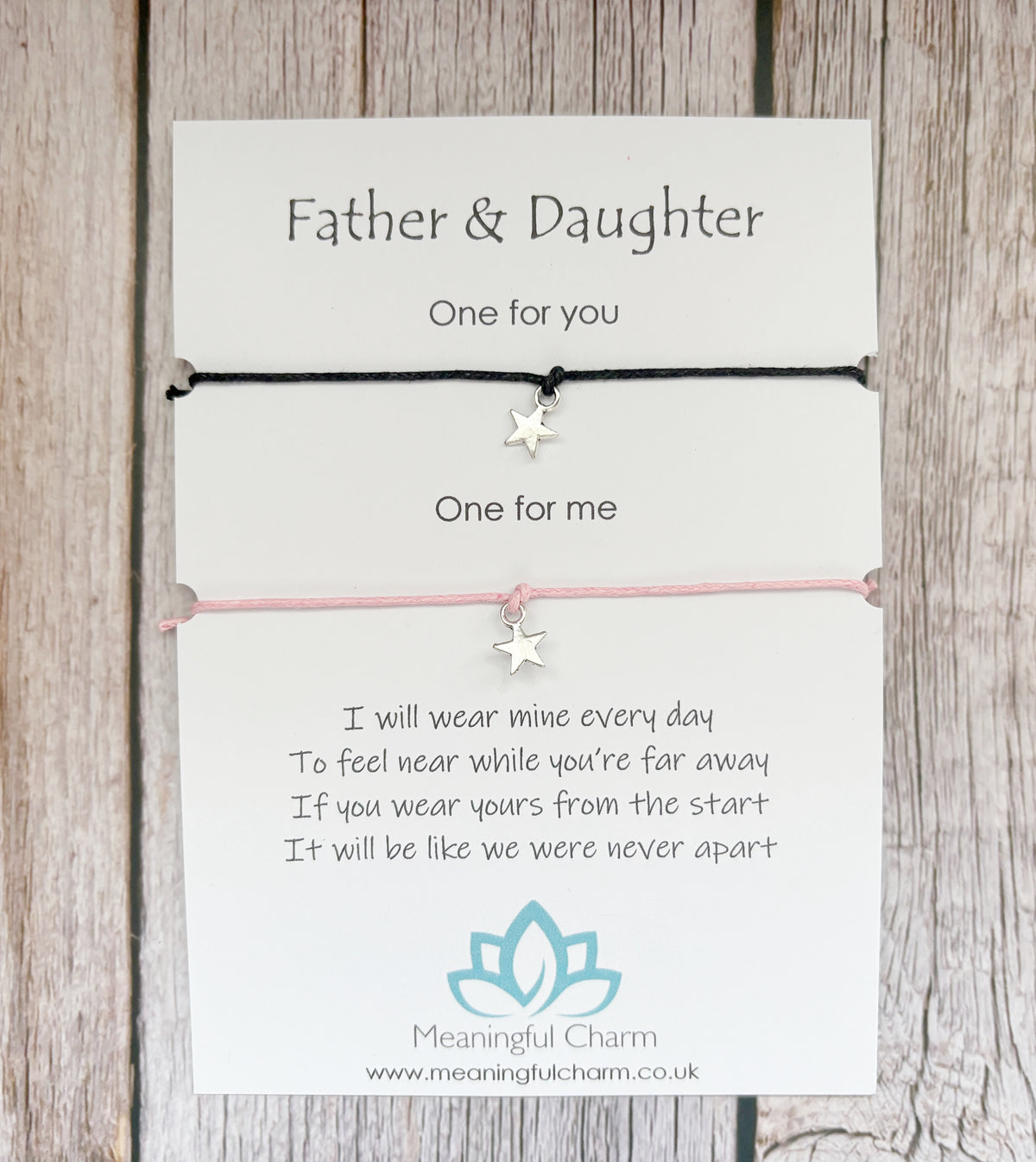 Father and Daughter Bracelet Set | Long Distance Dad Gifts