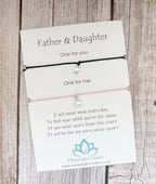 Father and Daughter Bracelet Set | Long Distance Dad Gifts