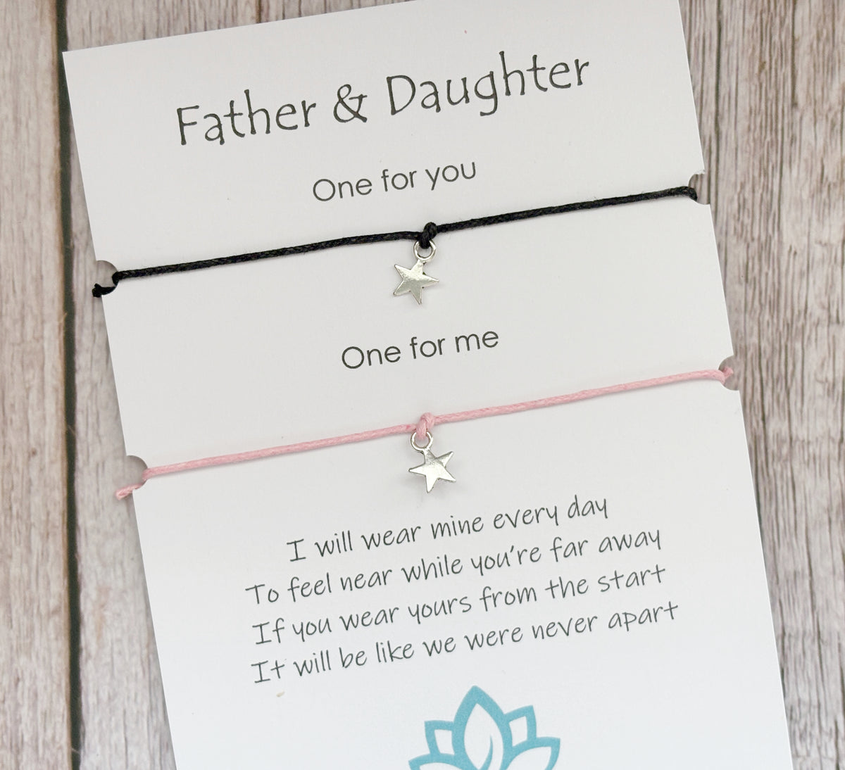 Father and Daughter Bracelet Set | Long Distance Dad Gifts