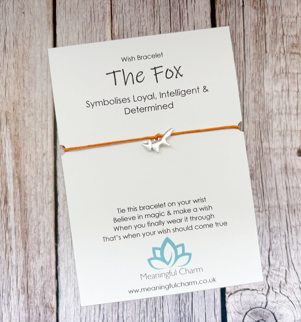 Spirit Animal Fox Wish Bracelet | Inspirational Jewellery Gift | Sacred Spirit