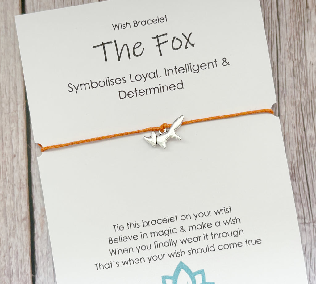 Spirit Animal Fox Wish Bracelet | Inspirational Jewellery Gift | Sacred Spirit