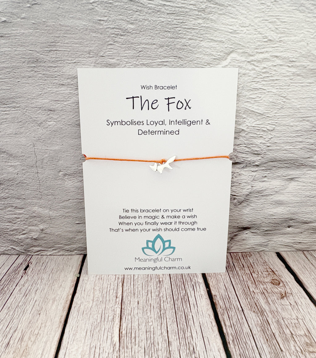 Spirit Animal Fox Wish Bracelet | Inspirational Jewellery Gift | Sacred Spirit