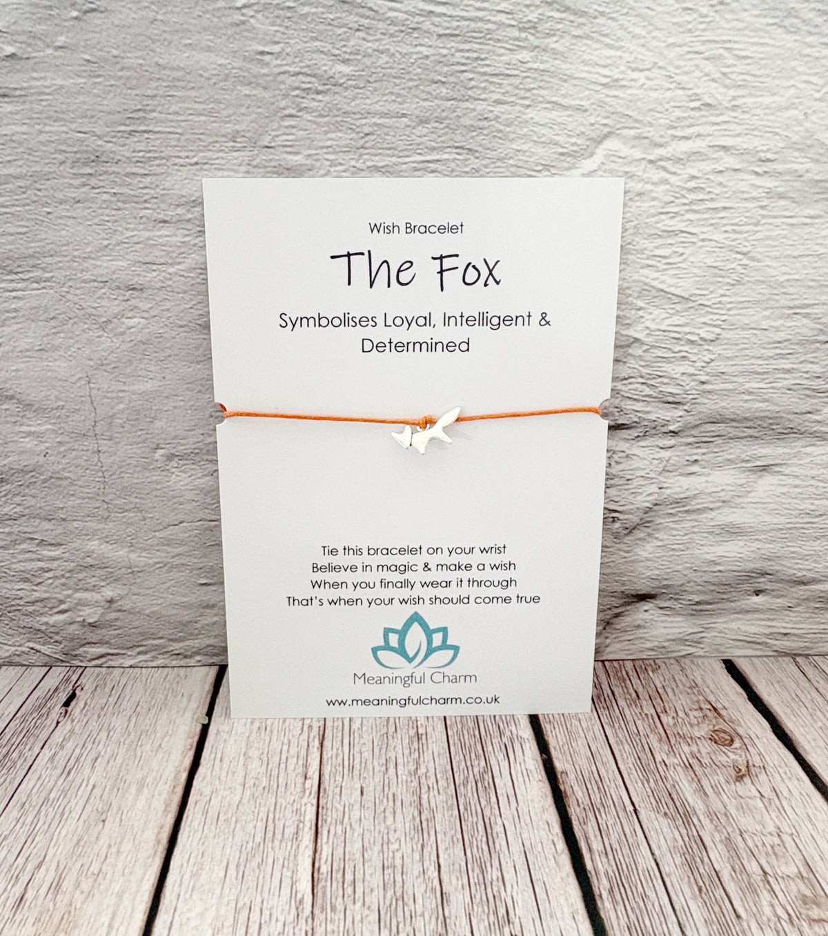 Spirit Animal Fox Wish Bracelet | Inspirational Jewellery Gift | Sacred Spirit