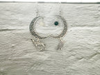 Crystal Raven Moon Earrings | Gothic Crescent Moon & Wolf Jewellery