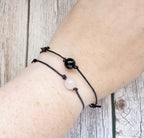 Brother and Sister Matching Crystal Cord Bracelet Set | Sibling Gift