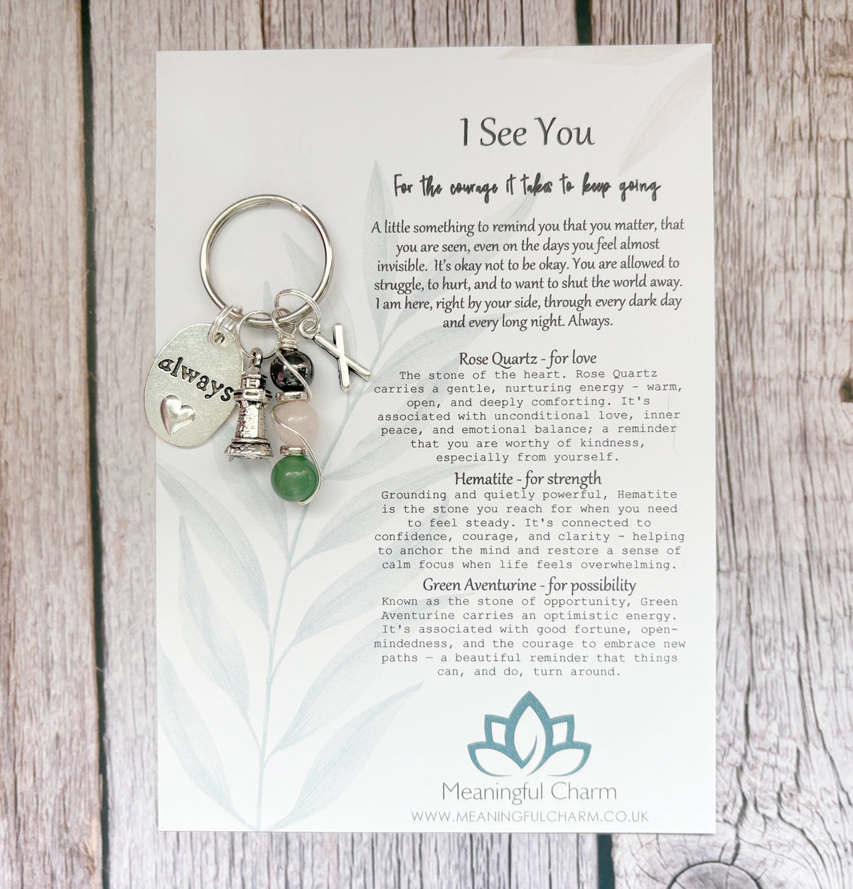 I See You Support Keyring Gift | Seen Series | Strength Within