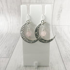 Crystal Crescent Moon Earrings | Birthstone Jewellery | Written in the Stars