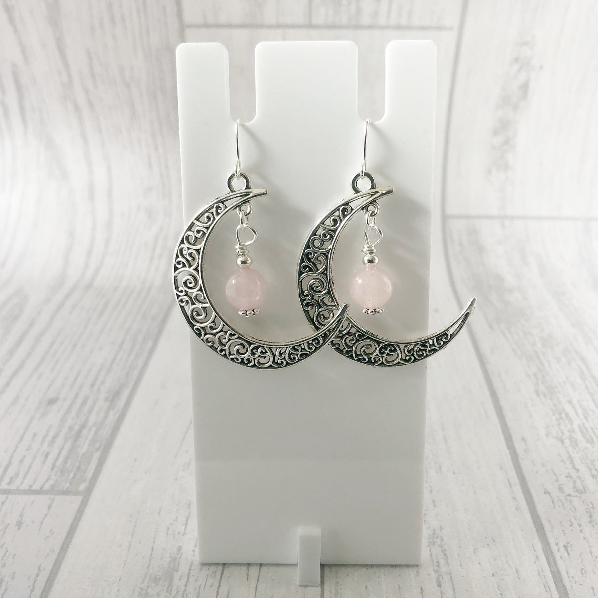 Crystal Crescent Moon Earrings | Birthstone Jewellery | Written in the Stars