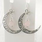Crystal Crescent Moon Earrings | Birthstone Jewellery | Written in the Stars