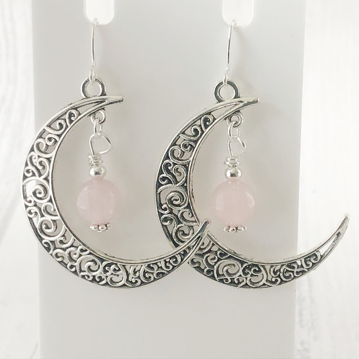 Crystal Crescent Moon Earrings | Birthstone Jewellery | Written in the Stars