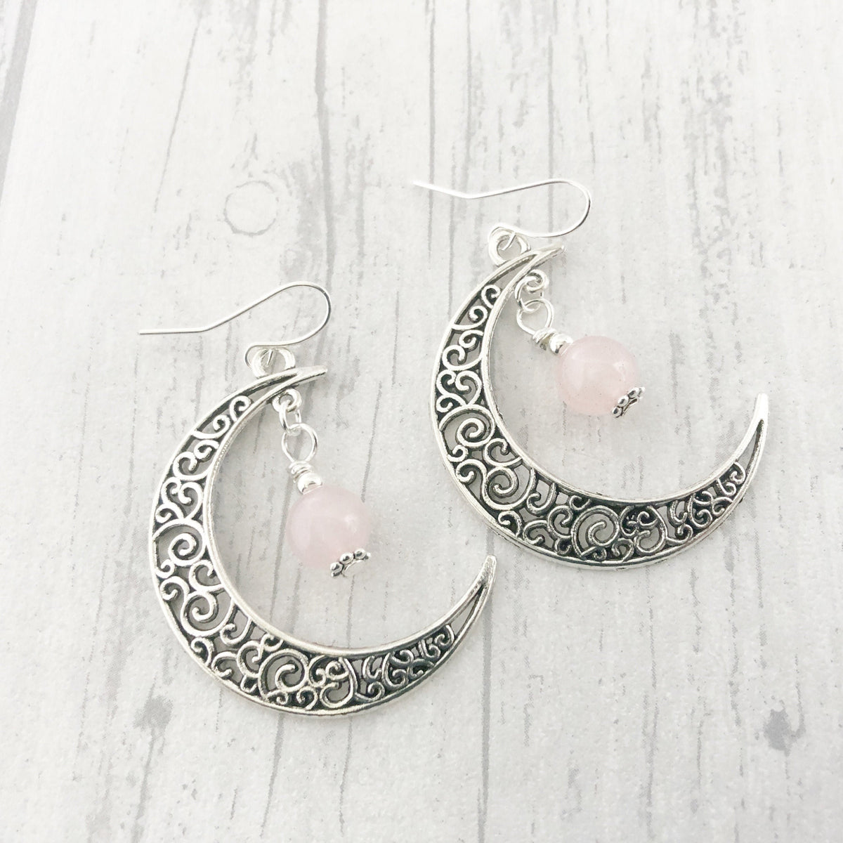 Crystal Crescent Moon Earrings | Birthstone Jewellery | Written in the Stars