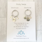 Personalised Matching Pinky Swear Keyring Set, Unbreakable Bond