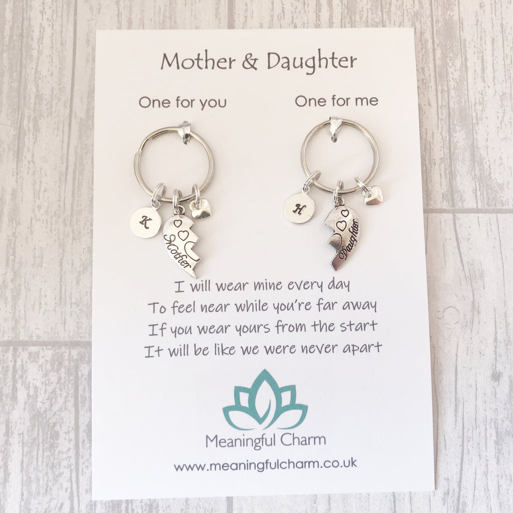 Mother and Daughter Connecting Keyring Set, An Unbreakable Bond