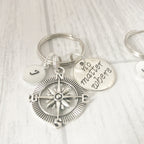 No Matter Where Keyring Set | Compass Keepsake Gift