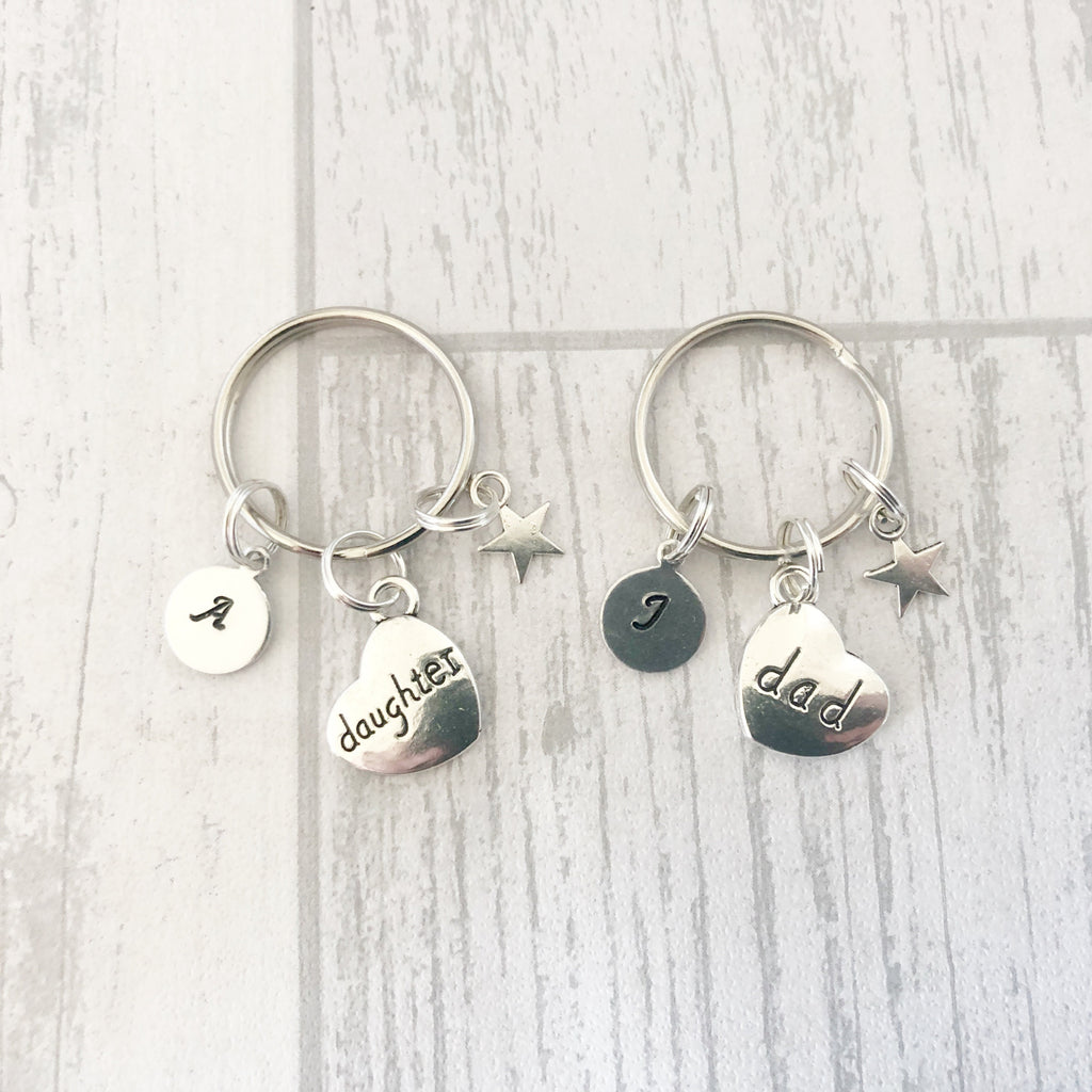 Father and Daughter Matching Keyring Set, For Your Hero