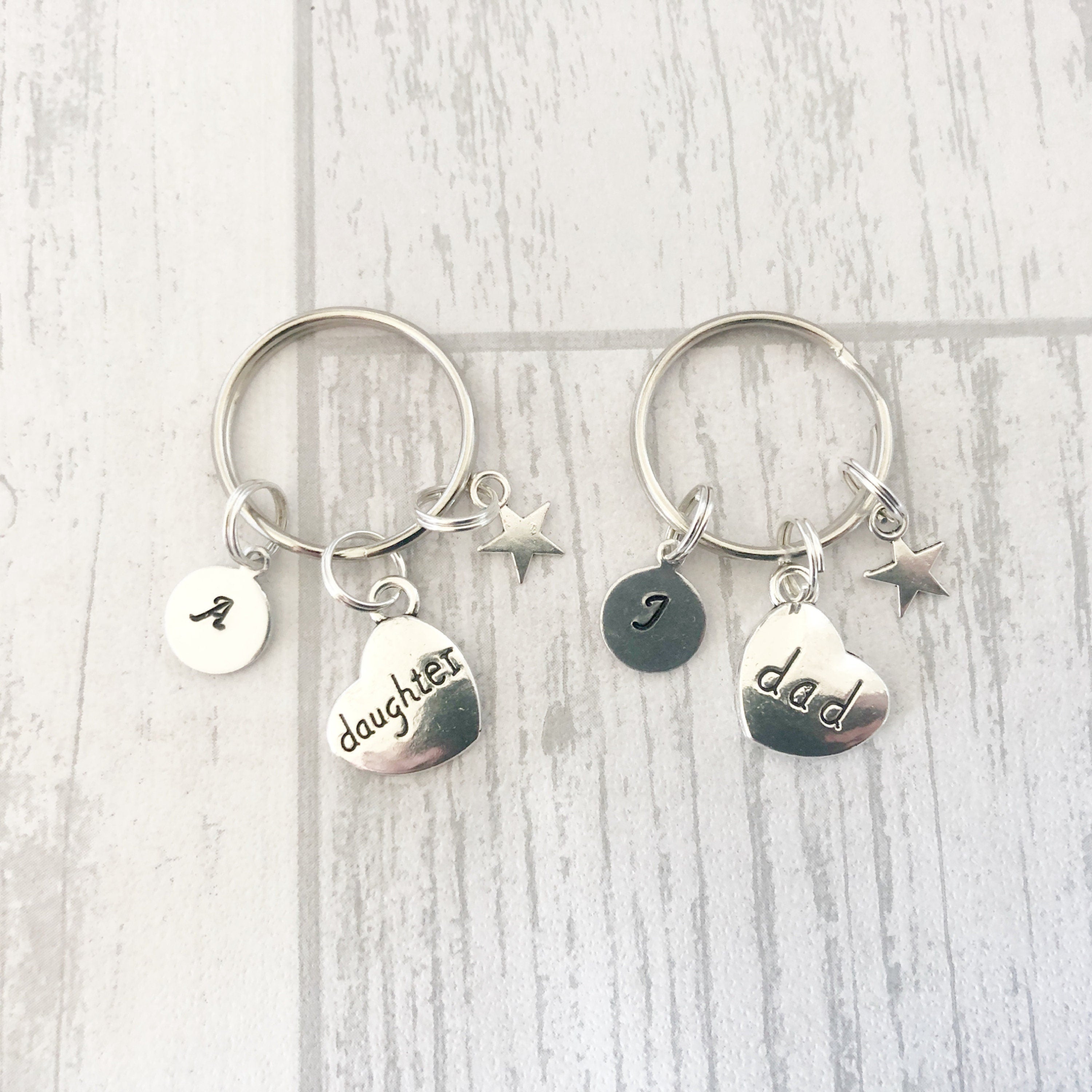 Father and Daughter Matching Keyring Set, For Your Hero