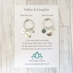 Father and Daughter Matching Keyring Set, For Your Hero