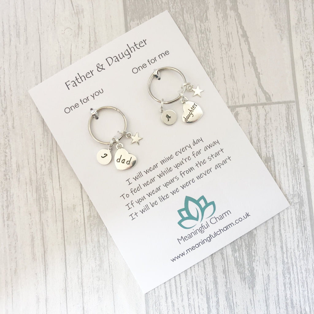 Father and Daughter Matching Keyring Set, For Your Hero