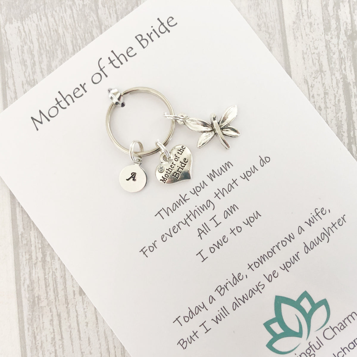 Mother of the Bride Keyring | Personalised Wedding Thank You Gift