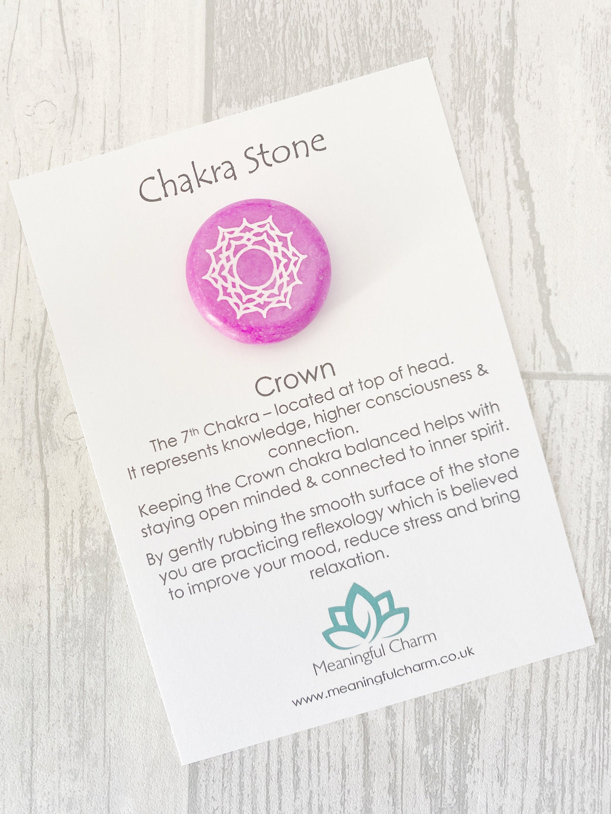 Crown Chakra Worry Stone | Spiritual Connection Gift