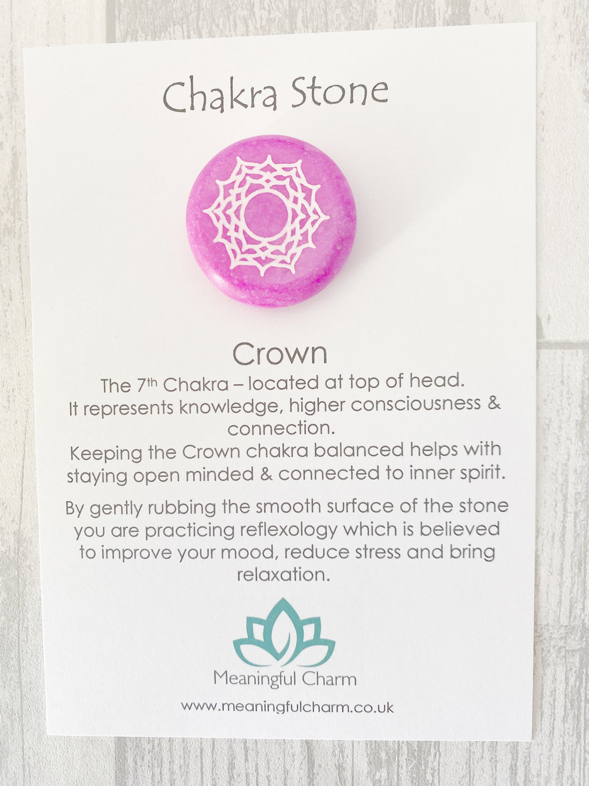 Crown Chakra Worry Stone | Spiritual Connection Gift