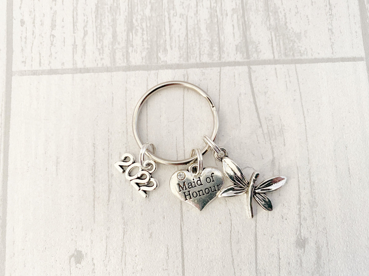 Maid of Honour Keyring | Personalised Wedding Thank You Gift