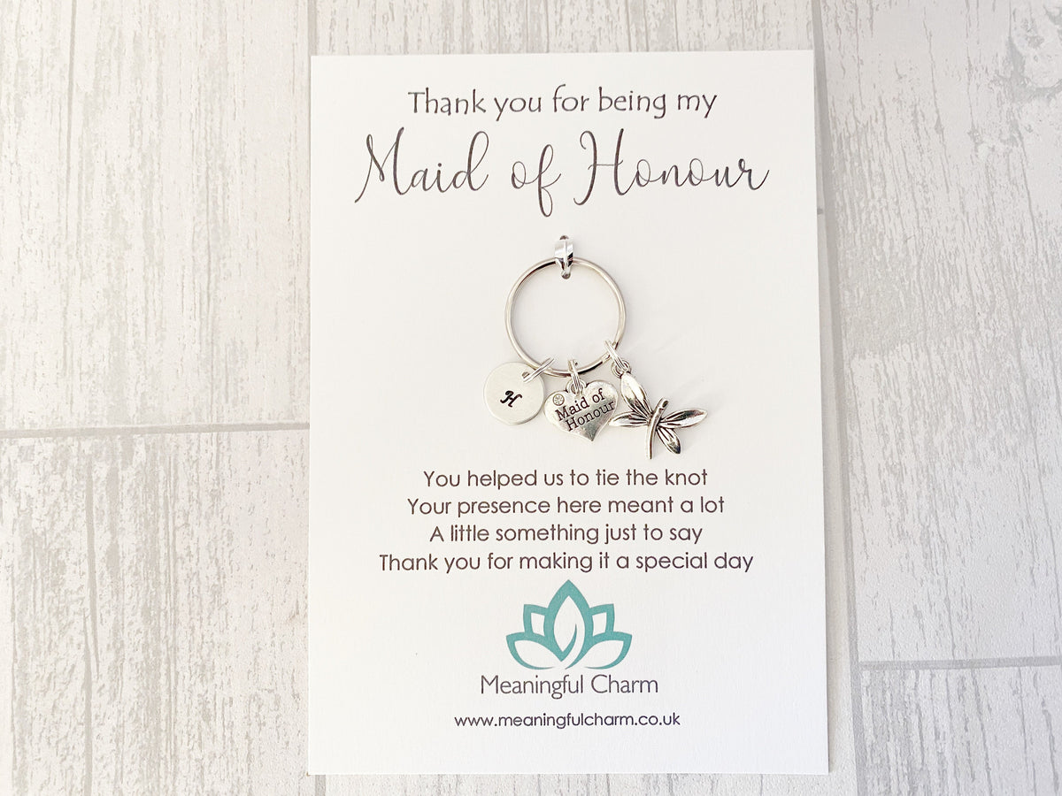 Maid of Honour Keyring | Personalised Wedding Thank You Gift