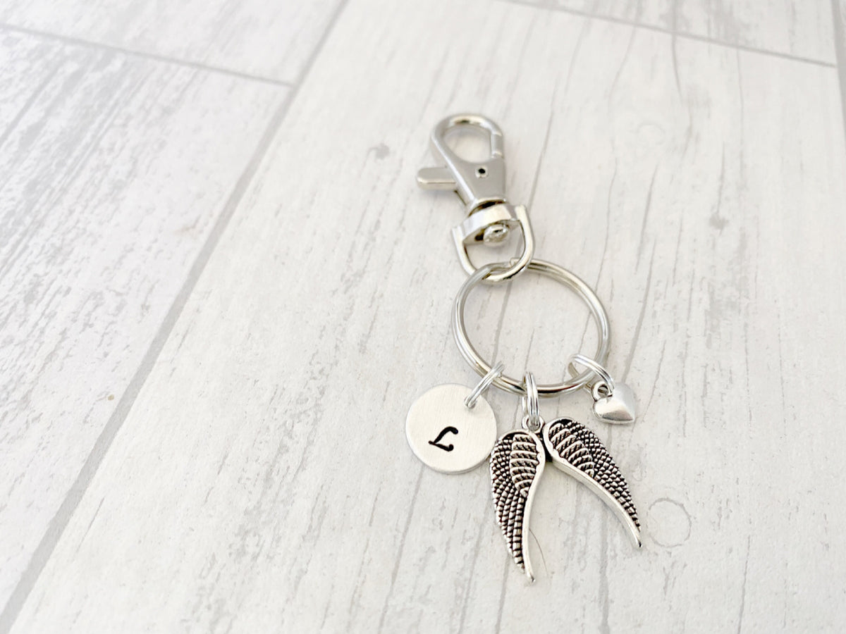 Angel Wings Keyring | Personalised Sympathy & Support Gift