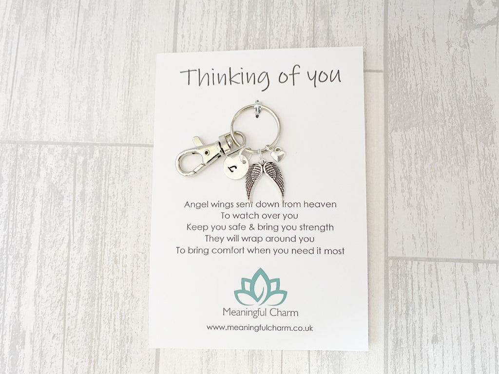 Angel Wings Keyring | Personalised Sympathy & Support Gift