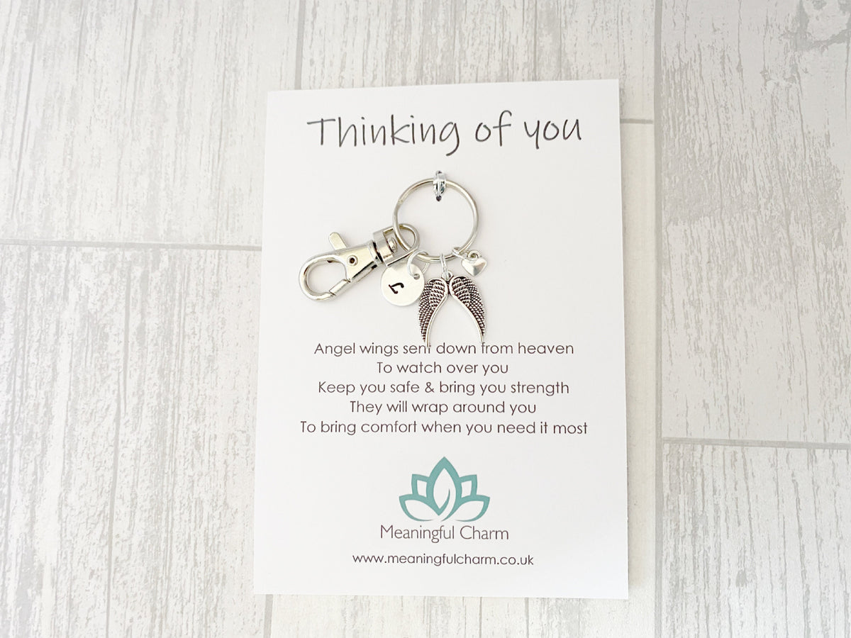 Angel Wings Keyring | Personalised Sympathy & Support Gift
