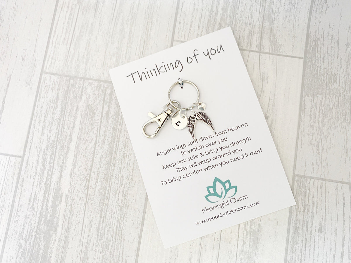 Angel Wings Keyring | Personalised Sympathy & Support Gift
