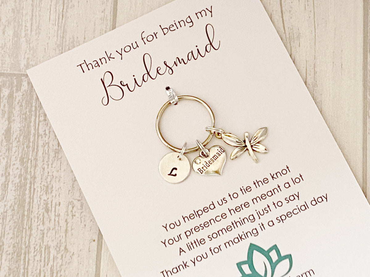 Bridesmaid Keyring | Personalised Wedding Thank You Gift