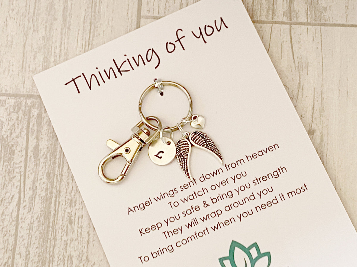 Angel Wings Keyring | Personalised Sympathy & Support Gift