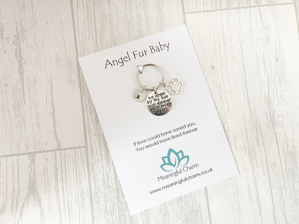 Pet Memorial Keyring | Angel Fur Baby | Personalised Pet Loss Gift