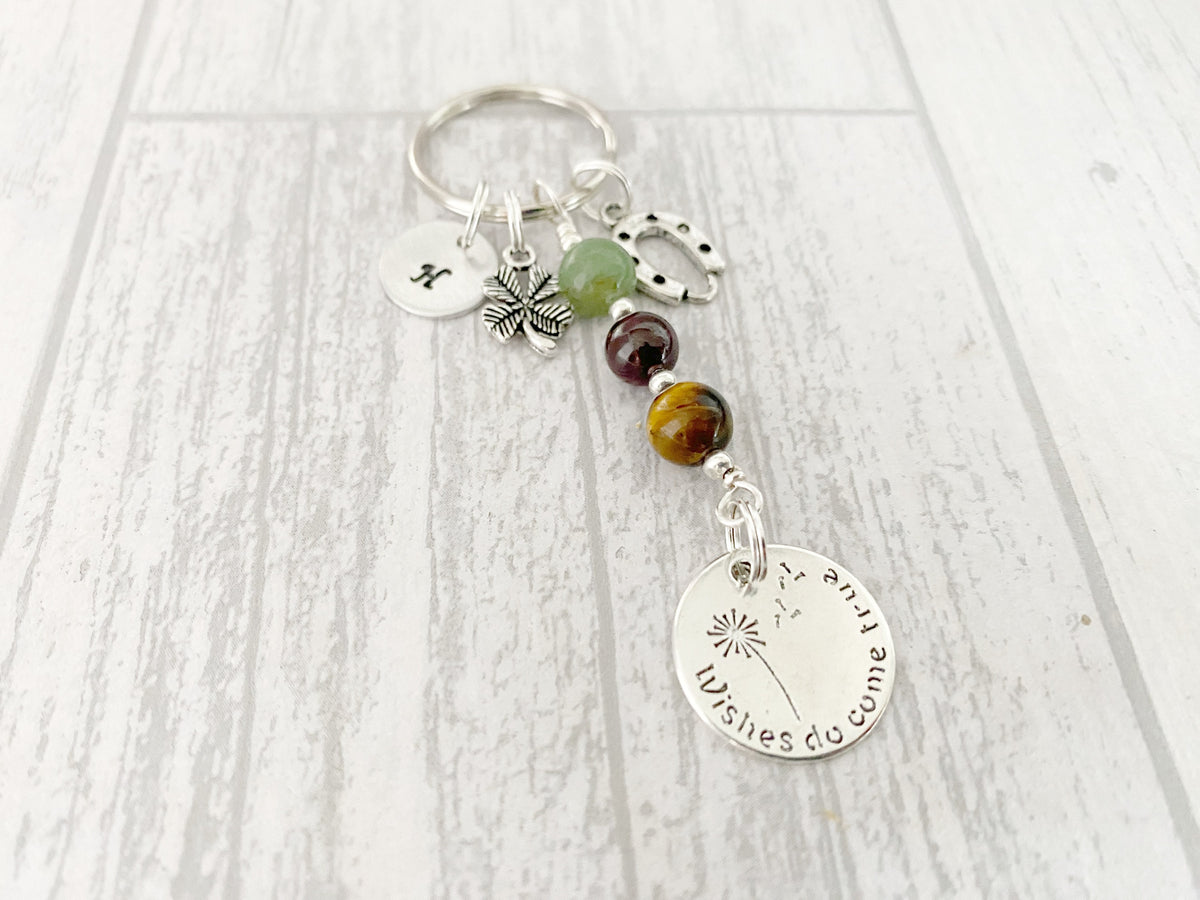Personalised Prosperity Crystal Keyring | Luck Gifts | Dream & Believe Collection