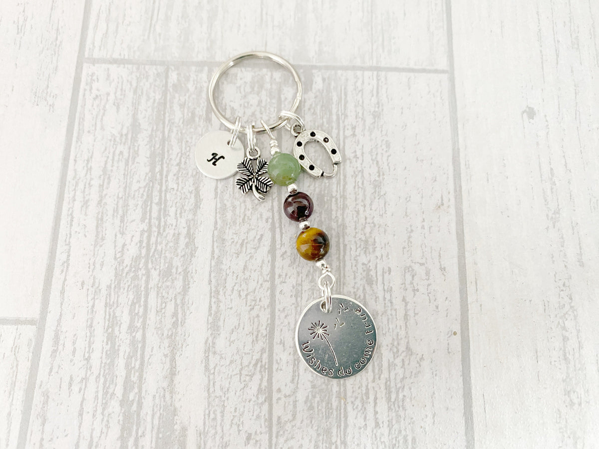 Personalised Prosperity Crystal Keyring | Luck Gifts | Dream & Believe Collection