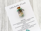 Little Bottle of Luck | Crystal Good Luck Gift | Tiger's Eye, Citrine & Green Aventurine