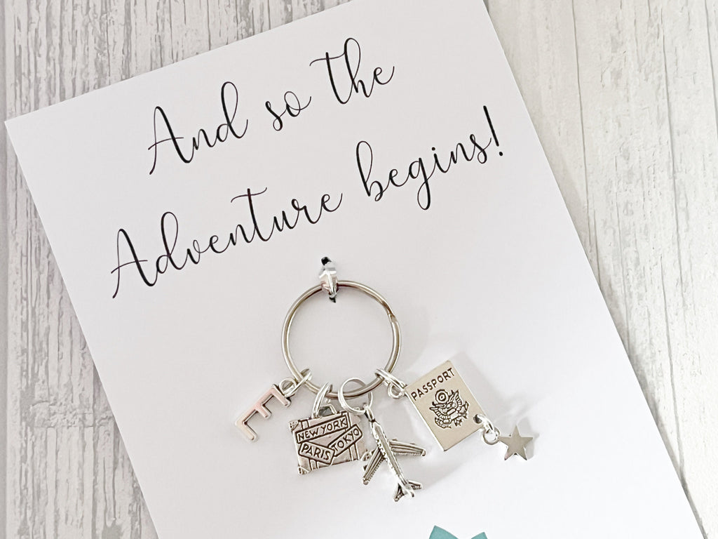Adventure Travel Keyring | Personalised Travelling Gift