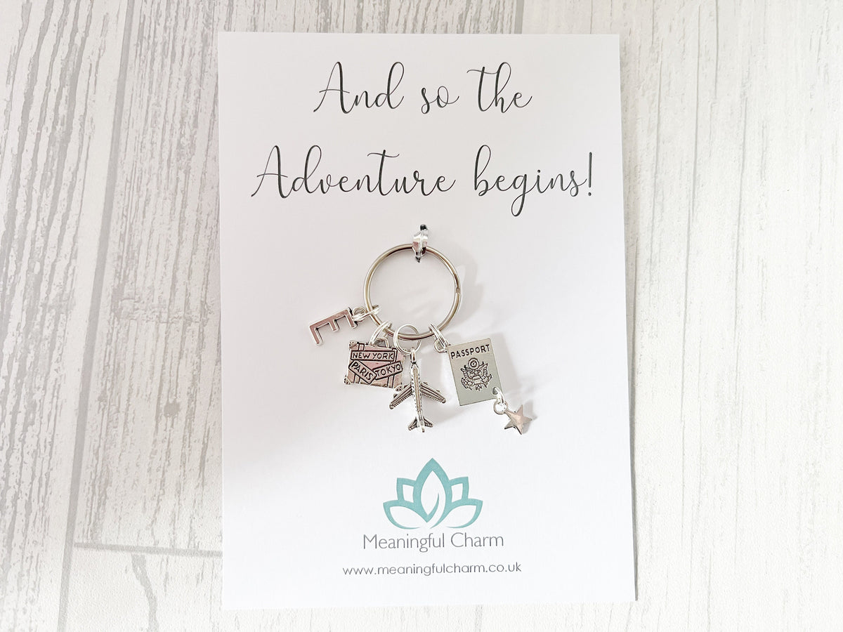 Adventure Travel Keyring | Personalised Travelling Gift