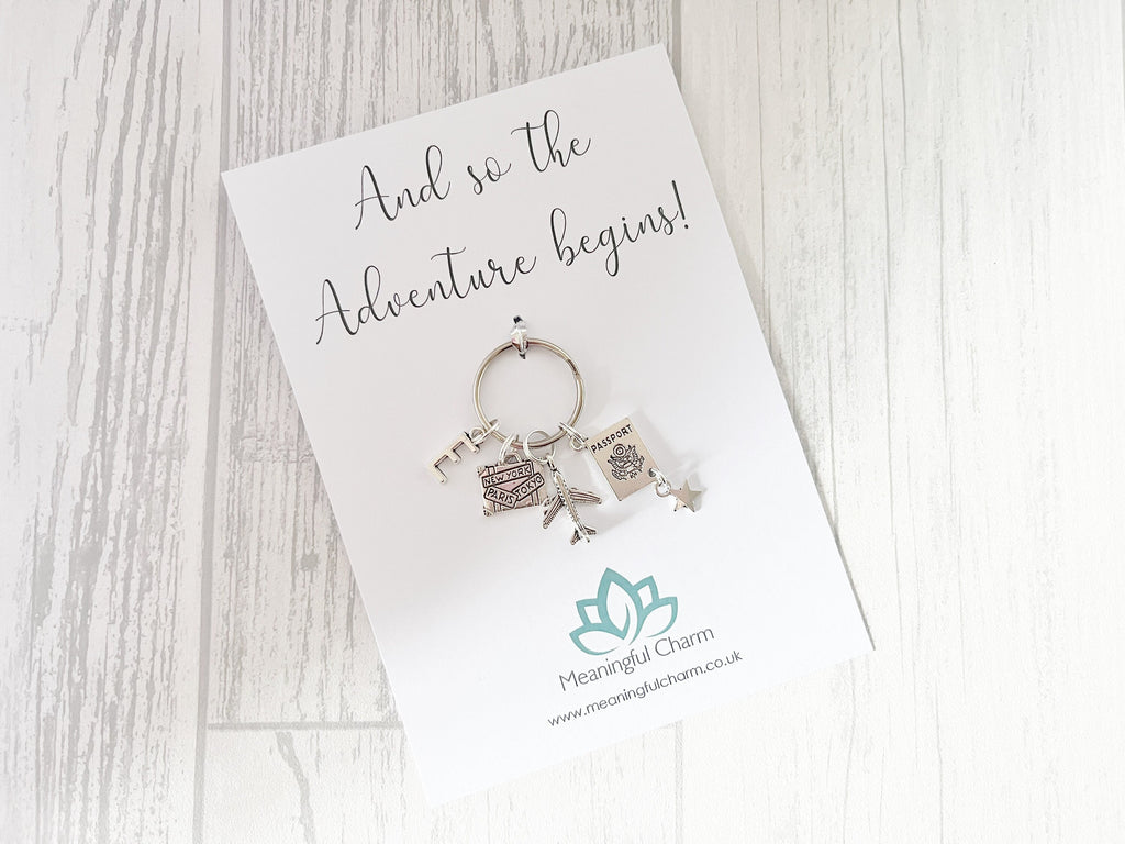 Adventure Travel Keyring | Personalised Travelling Gift
